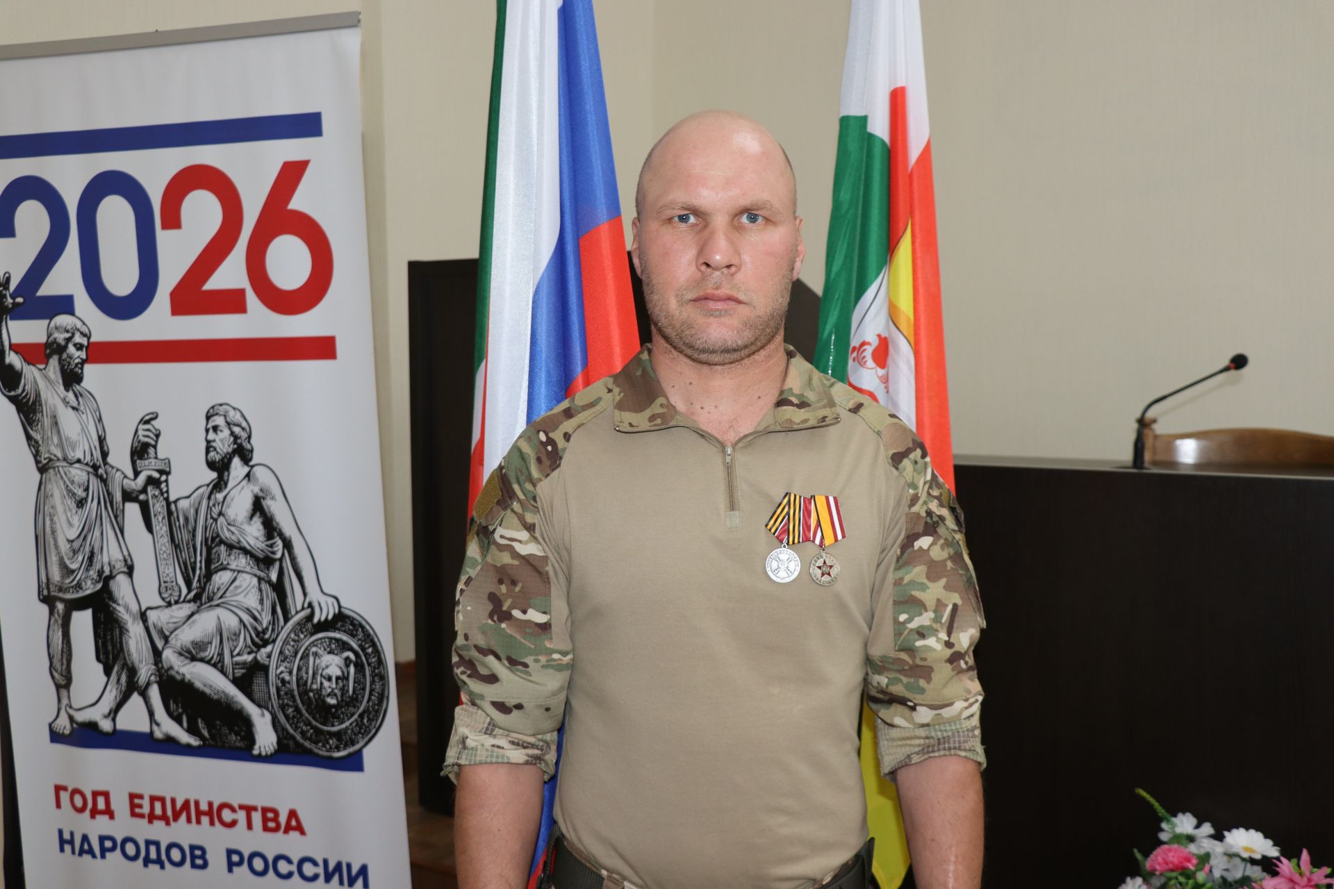 В Дрожжановском районе вручили и передали боевые награды защитникам Отечества