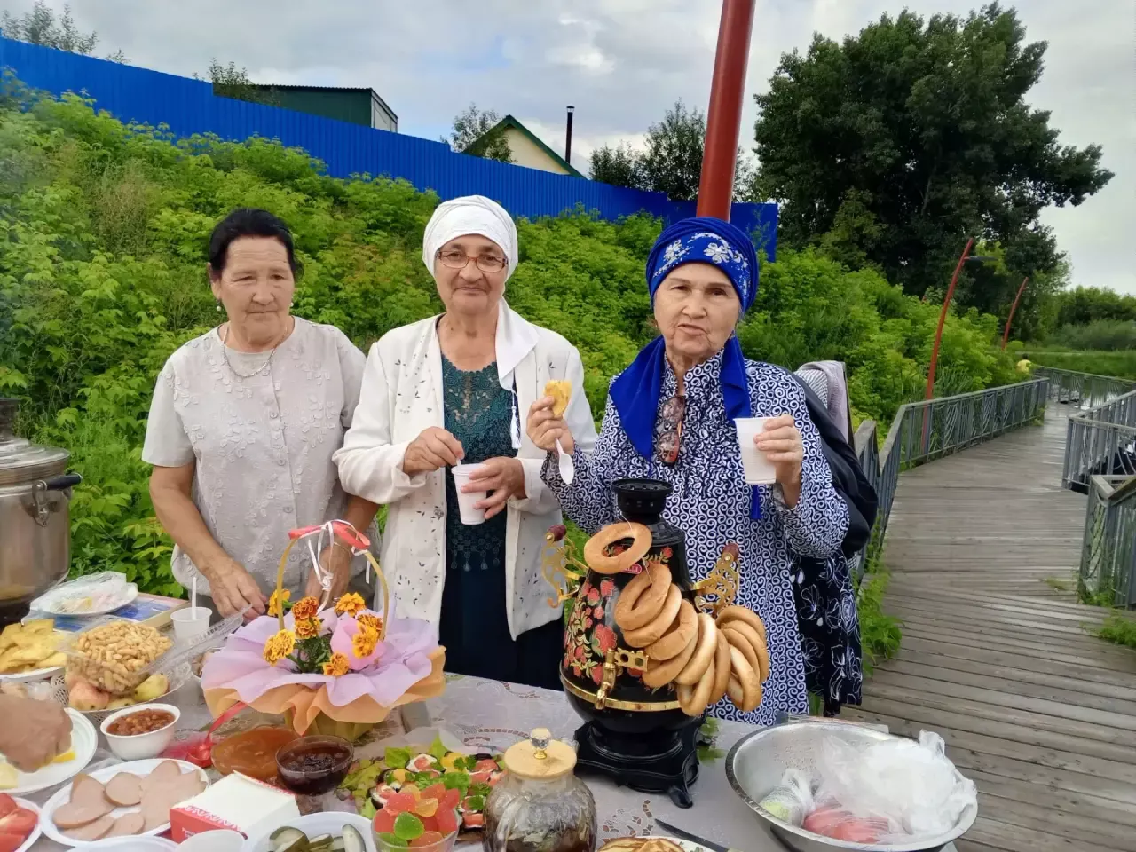 Пенсионеры Дрожжановского района провели тёплую встречу «Җәй» у пруда «Приказ»