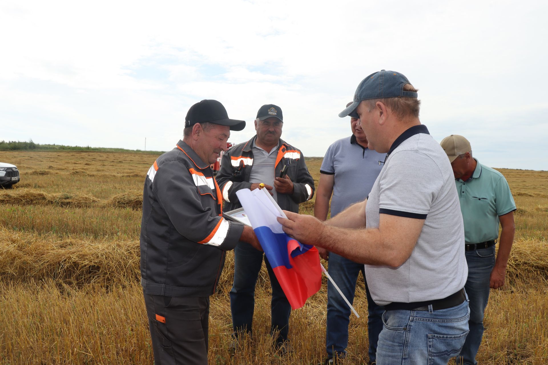 В Дрожжановском районе чествовали передовых комбайнеров