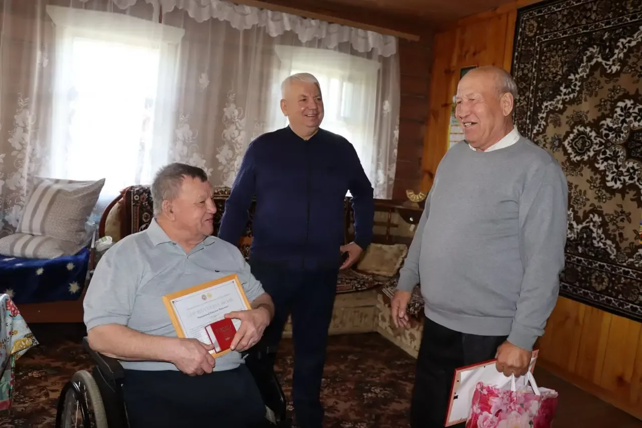 Ветерана труда из села Городище Дрожжановского района поздравили с юбилеем