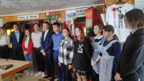В Дрожжаном воины-интернационалисты провели Урок мужества ко Дню защитника Отечества
