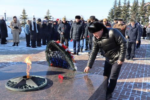 В Дрожжановском районе РТ состоялся торжественный митинг в честь Дня защитников Отечества