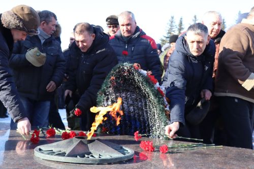 В Дрожжановском районе РТ состоялся торжественный митинг в честь Дня защитников Отечества