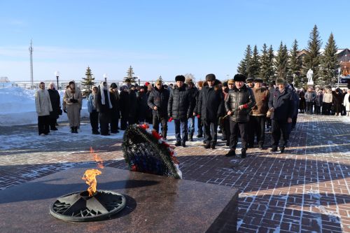 В Дрожжановском районе РТ состоялся торжественный митинг в честь Дня защитников Отечества