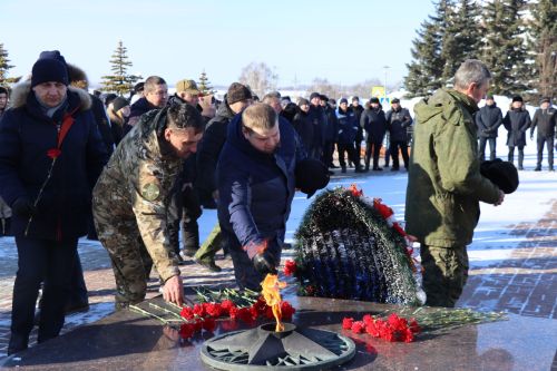 В Дрожжановском районе РТ состоялся торжественный митинг в честь Дня защитников Отечества