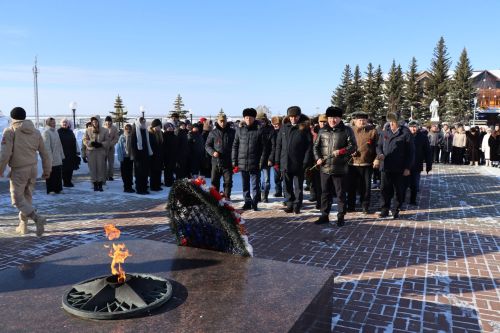 В Дрожжановском районе РТ состоялся торжественный митинг в честь Дня защитников Отечества