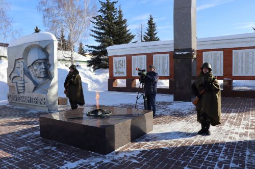 В Дрожжановском районе РТ состоялся торжественный митинг в честь Дня защитников Отечества