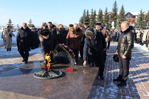 В Дрожжановском районе РТ состоялся торжественный митинг в честь Дня защитников Отечества