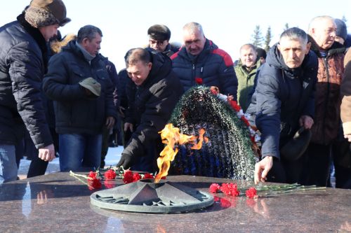 В Дрожжановском районе РТ состоялся торжественный митинг в честь Дня защитников Отечества