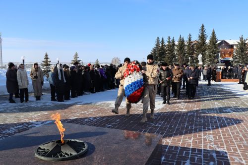 В Дрожжановском районе РТ состоялся торжественный митинг в честь Дня защитников Отечества