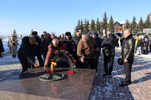 В Дрожжановском районе РТ состоялся торжественный митинг в честь Дня защитников Отечества