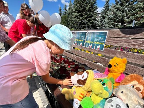 Жители Дрожжановского района РТ почтили память детей-жертв войны в Донбассе