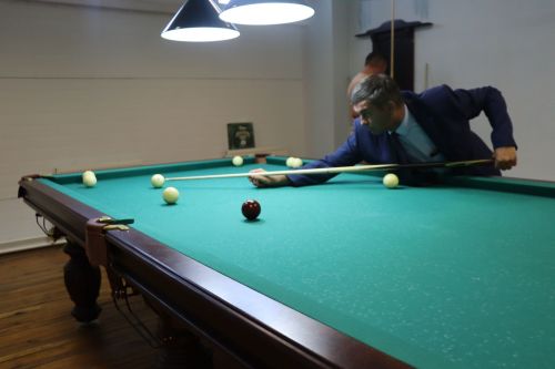 В Дрожжановском районе прошел бильярдный турнир среди руководителей в честь Дня физкультурника