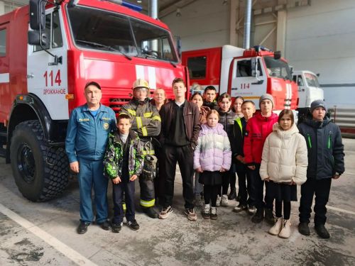 В 114 пожарно-спасательной части Дрожжановского района прошла экскурсия для школьников