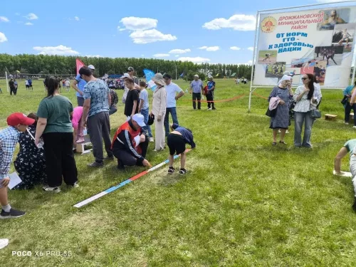 В Дрожжаном в рамках празднования «Сабантуй 2026» работала мобильная площадка ГТО