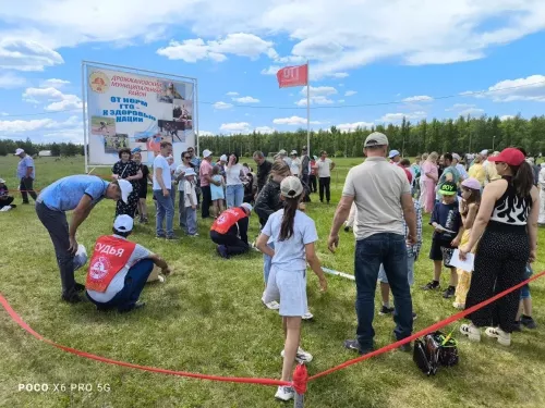 В Дрожжаном в рамках празднования «Сабантуй 2026» работала мобильная площадка ГТО