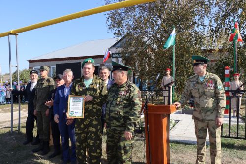Открытие памятника всем пограничникам в селе Большая Цильна Дрожжановского района-2023