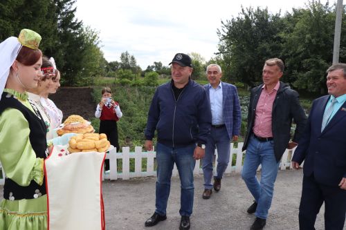 Максим Топилин с рабочим визитом в Дрожжаном 2023