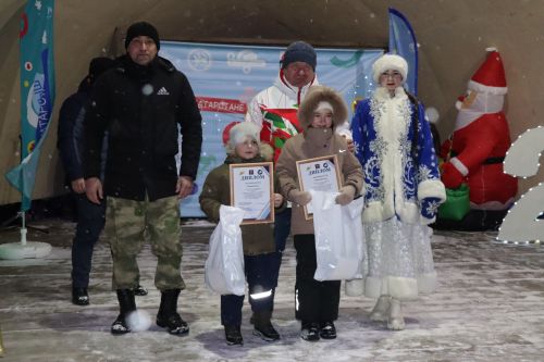 Центральная новогодняя ёлка торжественно зажглась в Дрожжановском районе
