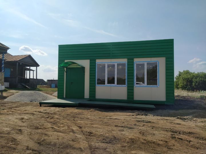 В селе Татарские Тюки Дрожжановского района строят модульный магазин