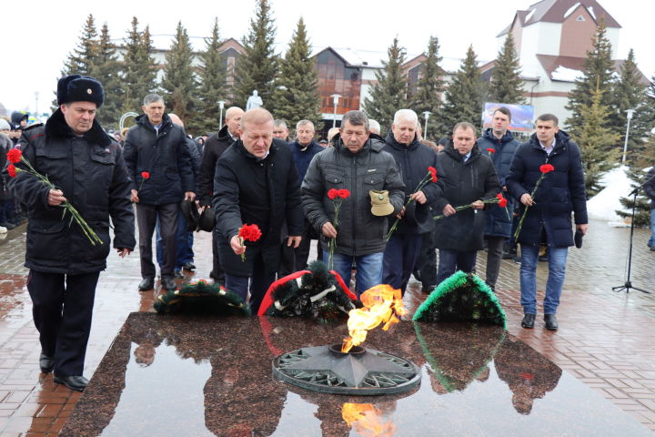 В Дрожжановском районе состоялся  митинг в честь Дня защитника Отечества