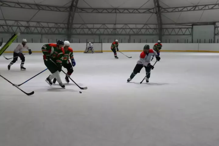 В Дрожжаном определены победители турнира по хоккею с шайбой среди организаций и учреждений района